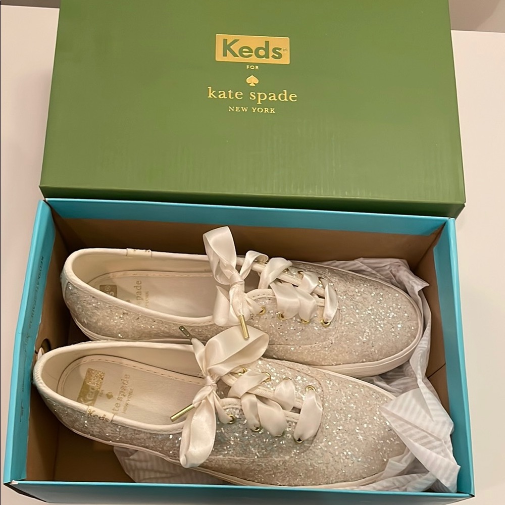 Kate Spade Kids Glitter Sneakers